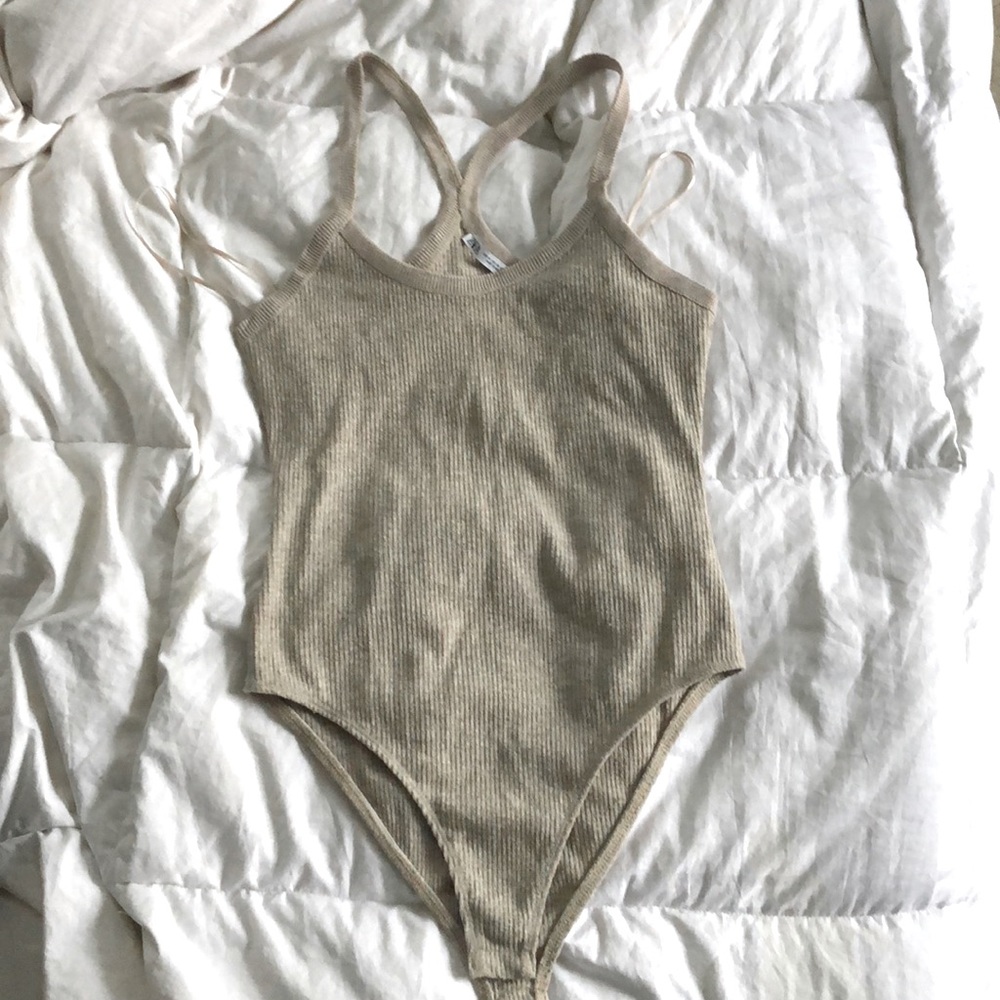 Zara ribbed marl Knit Bodysuit TRF